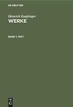 Werke, Band 1, Text