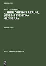 "Liber ordinis rerum"  (Esse-Essencia-Glossar)