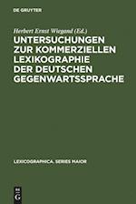 Untersuchungen zur kommerziellen Lexikographie der deutschen Gegenwartssprache. Band 2