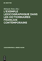 L'exemple lexicographique dans les dictionnaires français contemporains