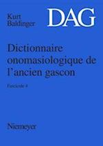 Dictionnaire onomasiologique de l'ancien gascon (DAG). Fascicule 4