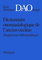 Kurt Baldinger: Dictionnaire onomasiologique de l'ancien occitan (DAO). Supplément bibliographique