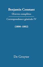 Correspondance 1800¿1802