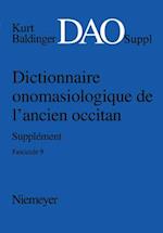 Kurt Baldinger: Dictionnaire onomasiologique de l'ancien occitan (DAO). Fascicule 9, Supplément