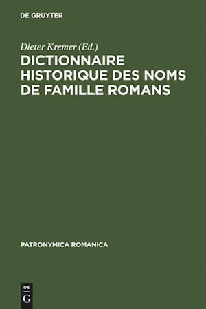 Dictionnaire Historique Des Noms de Famille Romans