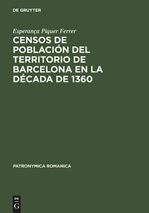 Censos de Población del Territorio de Barcelona En La Década de 1360