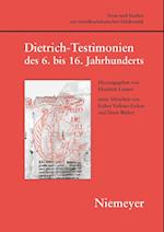 Dietrich-Testimonien des 6. bis 16. Jahrhunderts