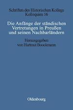 Die Anfänge der ständischen Vertretungen in Preußen und seinen Nachbarländern