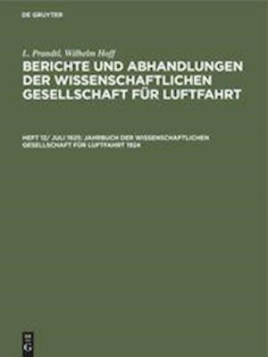 Jahrbuch der Wissenschaftlichen Gesellschaft für Luftfahrt 1924