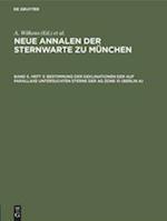 Bestimmung der Deklinationen der auf Parallaxe untersuchten Sterne der AG Zone XI (Berlin A)