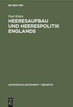 Heeresaufbau und Heerespolitik Englands