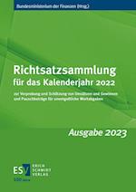 Richtsatzsammlung für das Kalenderjahr 2022