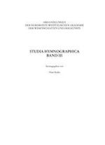 Studia Hymnographica III