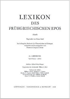 Lexikon Des Fruhgriechischen Epos Lfg. 23