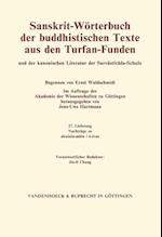 Sanskrit-Worterbuch Der Buddhistischen Texte Aus Den Turfan-Funden. Lieferung 27
