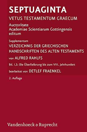 Verzeichnis der griechischen Handschriften des Alten Testaments