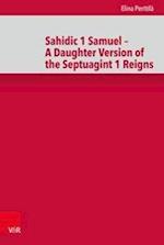 Sahidic 1 Samuel  A Daughter Version of the Septuagint 1 Reigns