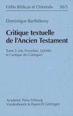 Critique Textuelle de l'Ancien Testament
