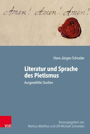 Literatur Und Sprache Des Pietismus