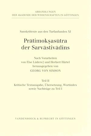 Sanskrittexte aus den Turfanfunden / Pratimoksasutra der Sar