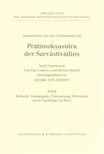 Sanskrittexte aus den Turfanfunden / Pratimoksasutra der Sar