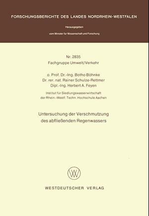 Untersuchung der Verschmutzung des abfließenden Regenwassers