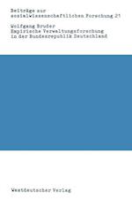 Empirische Verwaltungsforschung in Der Bundesrepublik Deutschland
