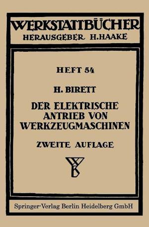 Der elektrische Antrieb von Werkzeugmaschinen