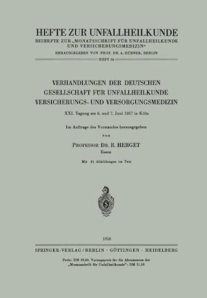 Verhandlungen der Deutschen Gesellschaft für Unfallheilkunde, Versicherungs- und Versorgungsmedizin