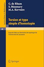 Torsion Et Type Simple d'Homotopie