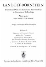 Molecular Constants from Microwave, Molecular Beam, and Electron Spin Resonance Spectroscopy