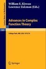 Advances in Complex Function Theory