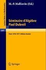Seminaire D'algebre Paul Dubreil