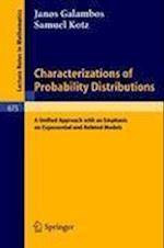 Characterizations of Probability Distributions.