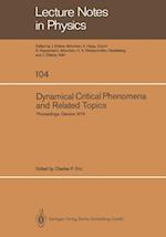 Dynamical Critical Phenomena and Related Topics
