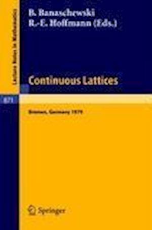 Continuous Lattices