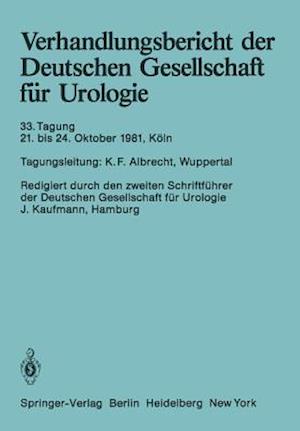 Verhandlungsbericht der Deutschen Gesellschaft für Urologie