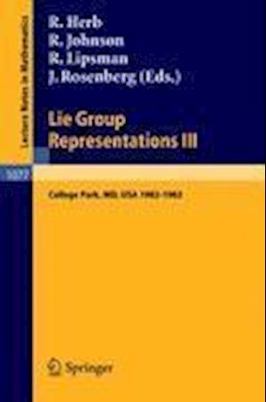 Lie Group Representations III