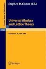 Universal Algebra and Lattice Theory