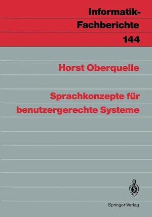 Sprachkonzepte Fur Benutzergerechte Systeme