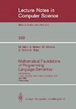Mathematical Foundations of Programming Language Semantics