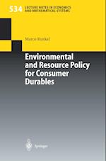 Environmental and Resource Policy for Consumer Durables