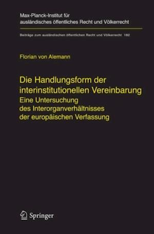 Die Handlungsform der interinstitutionellen Vereinbarung