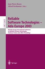 Reliable Software Technologies -- Ada-Europe 2003