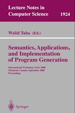 Semantics, Applications, and Implementation of Program Generation