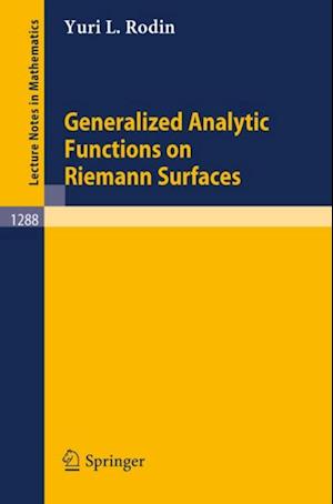 Generalized Analytic Functions on Riemann Surfaces