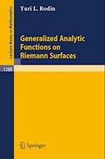 Generalized Analytic Functions on Riemann Surfaces