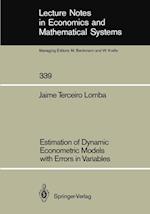 Estimation of Dynamic Econometric Models with Errors in Variables