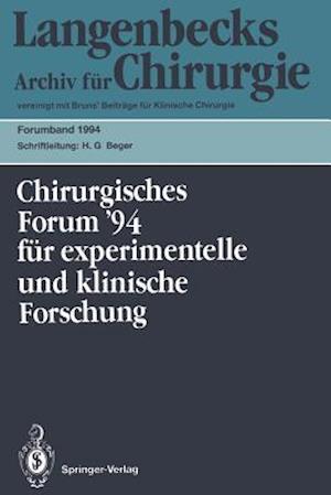 111. Kongreß der Deutschen Gesellschaft für Chirurgie München, 5.–9. April 1994