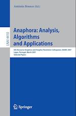 Anaphora: Analysis, Algorithms and Applications